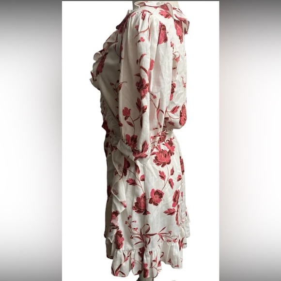 MISA Los Angeles NWT Thora Mini Floral Wrap Dress In Abstract Peony Sz S $298 - Picture 6 of 12